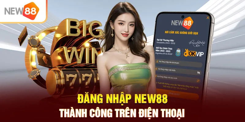 Đăng nhập NEW88 thành công trên điện thoại