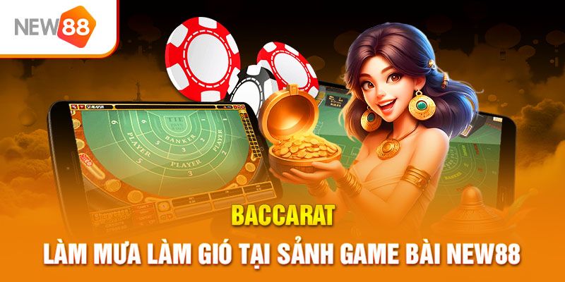 Baccarat làm mưa làm gió tại sảnh game bài NEW88